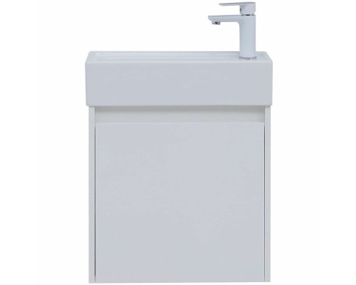 Тумба под раковину Aquanet Nova Lite 50 298853 подвесная Белая глянцевая
