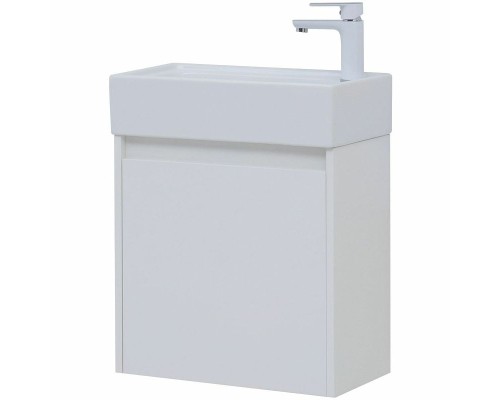 Тумба под раковину Aquanet Nova Lite 50 298853 подвесная Белая глянцевая