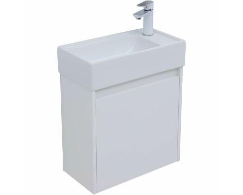 Тумба под раковину Aquanet Nova Lite 50 298853 подвесная Белая глянцевая