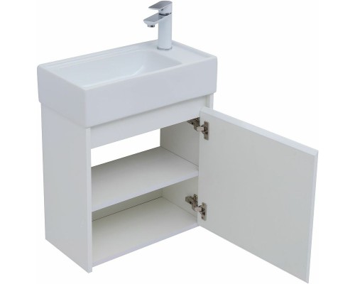 Тумба под раковину Aquanet Nova Lite 50 298853 подвесная Белая глянцевая