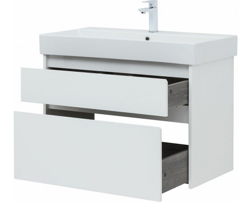 Тумба под раковину Aquanet Nova Lite 85 249936 подвесная Белый глянец