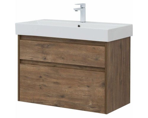 Тумба под раковину Aquanet Nova Lite 85 249954 подвесная Дуб рустикальный