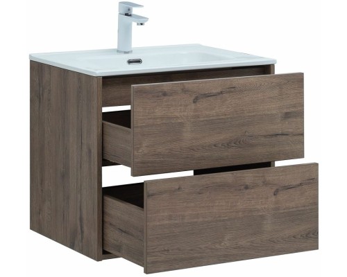 Тумба под раковину Aquanet Lino 60 Flat 287541 подвесная Дуб Веллингтон