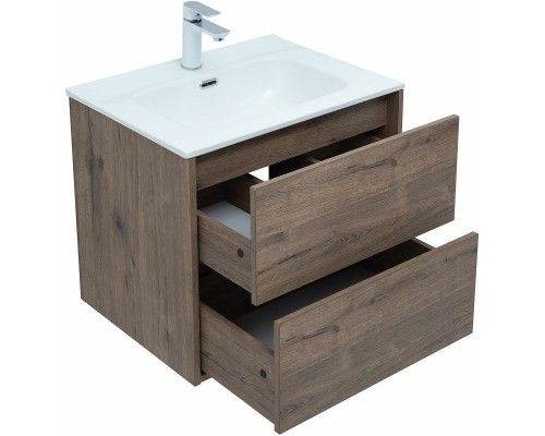 Тумба под раковину Aquanet Lino 60 Flat 287541 подвесная Дуб Веллингтон