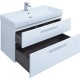 Тумба под раковину Aquanet Nova 100 249922 подвесная Белая глянцевая