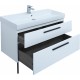 Тумба под раковину Aquanet Nova 100 249922 подвесная Белая глянцевая