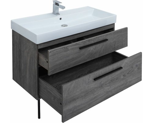 Тумба под раковину Aquanet Nova 100 249923 подвесная Дуб рошелье