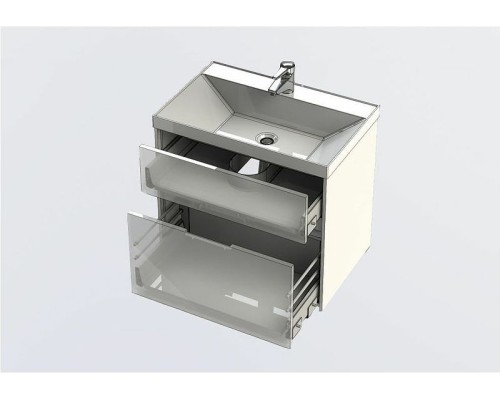 Тумба с раковиной Aquanet Латина 70 212835 подвесная Белая