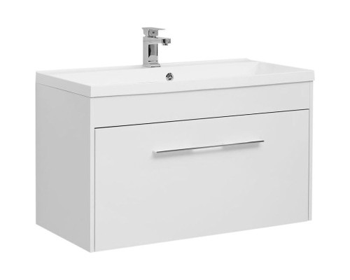 Тумба с раковиной Aquanet Августа 100 287687 подвесная Белая
