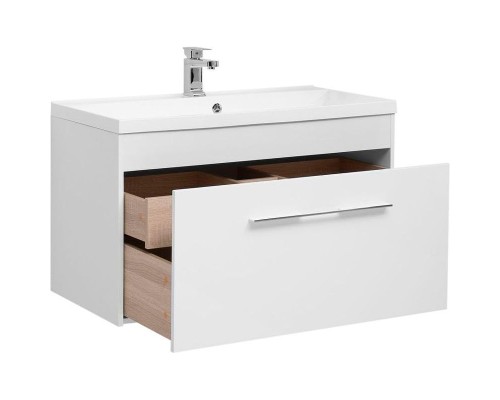 Тумба с раковиной Aquanet Августа 100 287687 подвесная Белая