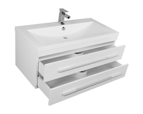 Тумба с раковиной Aquanet Нота 100 287703 подвесная Белая