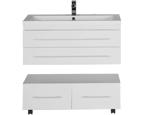 Тумба с раковиной Aquanet Нота 100 287703 подвесная Белая