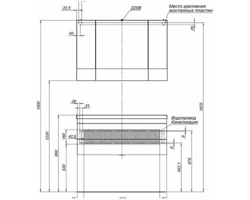 Тумба с раковиной Aquanet Нота 100 287703 подвесная Белая