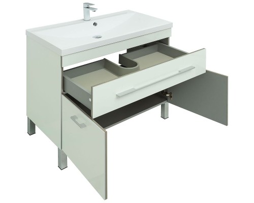 Тумба с раковиной Aquanet Верона 90 287673 Белая