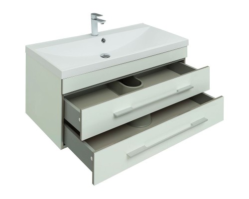 Тумба с раковиной Aquanet Верона 100 287664 подвесная Белая