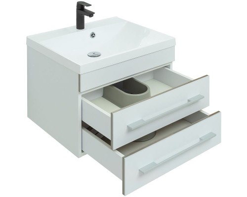 Тумба с раковиной Aquanet Верона 58 287643 подвесная Белая матовая