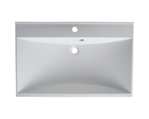 Тумба с раковиной Aquanet Верона 75 287646 подвесная Черная матовая