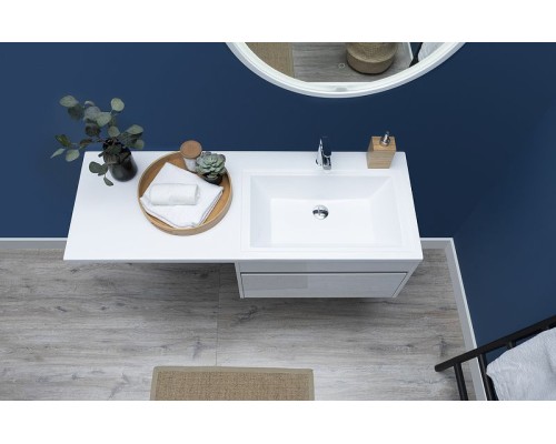 Тумба с раковиной Aquanet Токио 130 R 239218 подвесная Белая