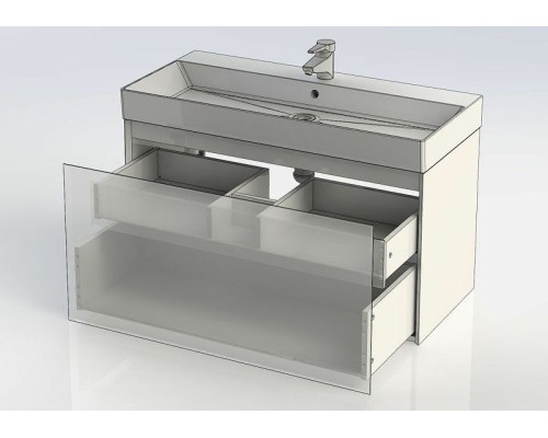 Тумба с раковиной Aquanet Нью-Йорк 100 213937 подвесная Орех