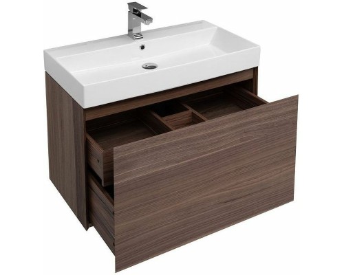 Тумба с раковиной Aquanet Нью-Йорк 85 213936 подвесная Орех
