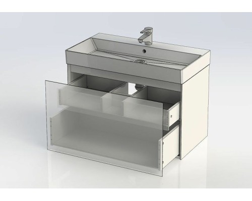 Тумба с раковиной Aquanet Нью-Йорк 85 213936 подвесная Орех