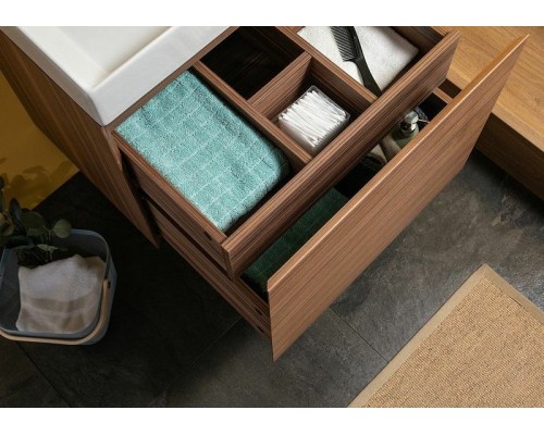 Тумба с раковиной Aquanet Нью-Йорк 60 213934 подвесная Орех