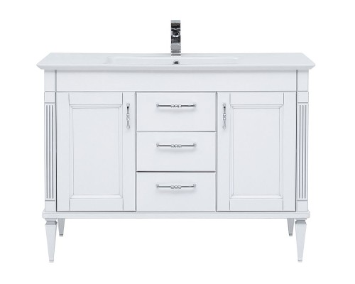 Тумба с раковиной Aquanet Селена 120 233696 Белая Патина серебро