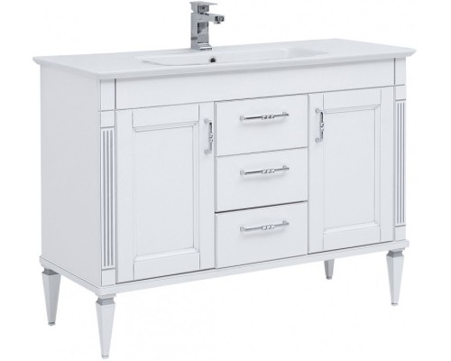 Тумба с раковиной Aquanet Селена 120 233696 Белая Патина серебро