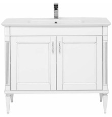 Тумба с раковиной Aquanet Селена 105 233695 Белая Патина серебро