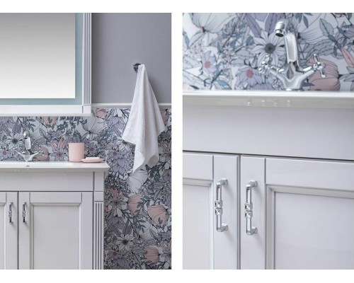 Тумба с раковиной Aquanet Селена 105 233695 Белая Патина серебро