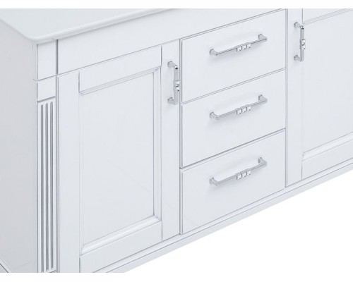 Тумба с раковиной Aquanet Селена 105 233694 Белая Патина серебро