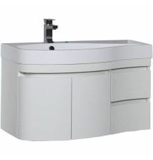 Тумба с раковиной Aquanet Сопрано 95 L 212998 подвесная Белая