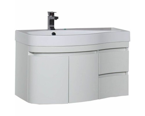 Тумба с раковиной Aquanet Сопрано 95 L 212998 подвесная Белая