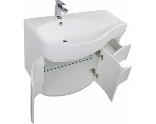 Тумба с раковиной Aquanet Сопрано 95 L 212998 подвесная Белая