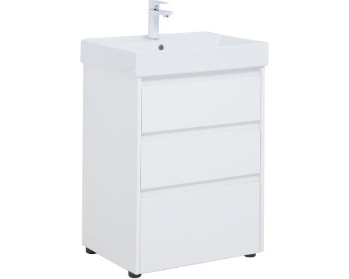 Тумба под раковину Aquanet Nova Lite 60 302469 Белый глянец