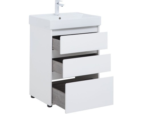 Тумба под раковину Aquanet Nova Lite 60 302469 Белый глянец