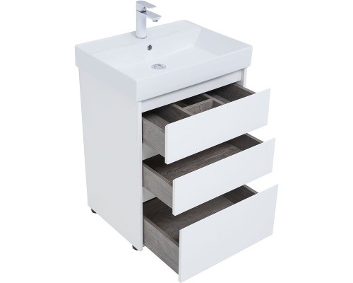 Тумба под раковину Aquanet Nova Lite 60 302469 Белый глянец