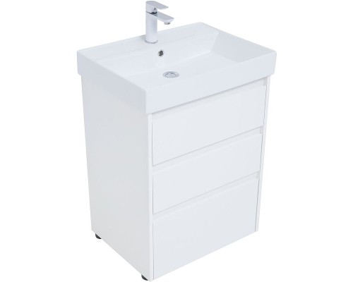 Тумба под раковину Aquanet Nova Lite 60 302469 Белый глянец