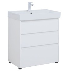 Тумба под раковину Aquanet Nova Lite 75 302472 Белый глянец