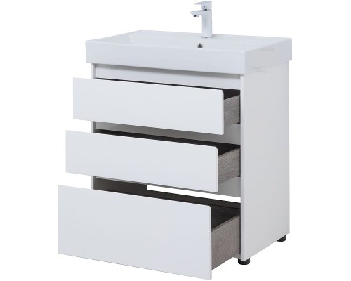 Тумба под раковину Aquanet Nova Lite 75 302472 Белый глянец