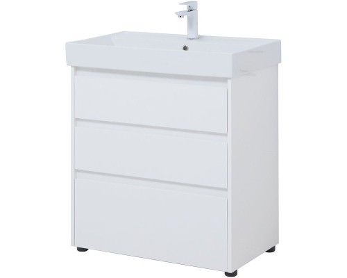 Тумба под раковину Aquanet Nova Lite 75 302472 Белый глянец