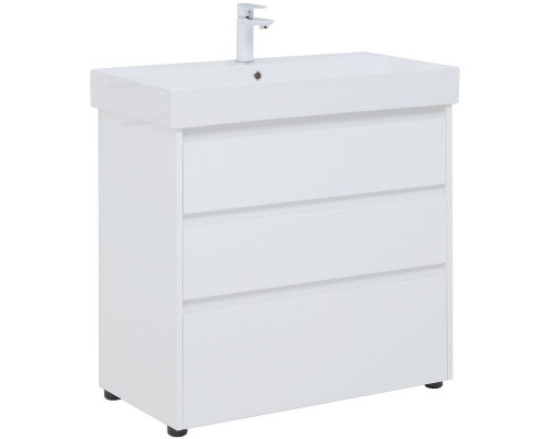 Тумба под раковину Aquanet Nova Lite 85 302475 Белый глянец