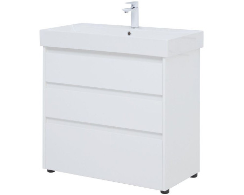 Тумба под раковину Aquanet Nova Lite 85 302475 Белый глянец