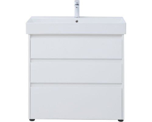 Тумба под раковину Aquanet Nova Lite 85 302475 Белый глянец