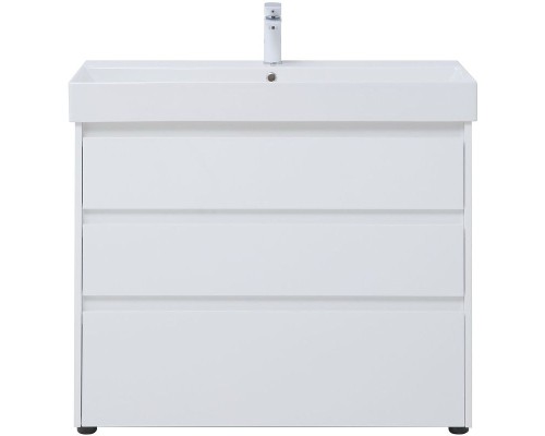 Тумба под раковину Aquanet Nova Lite 100 302478 Белый глянец