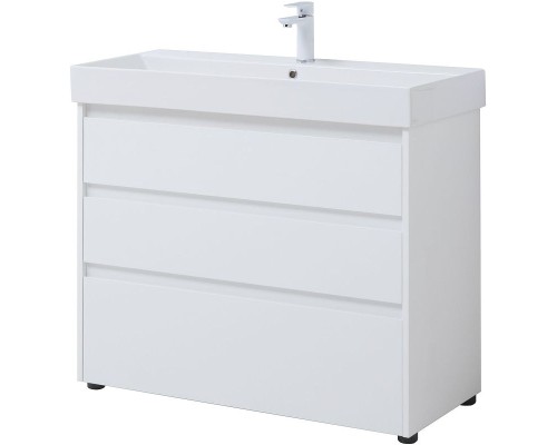 Тумба под раковину Aquanet Nova Lite 100 302478 Белый глянец