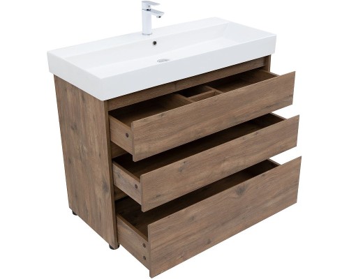 Тумба под раковину Aquanet Nova Lite 100 302480 Дуб рустикальный