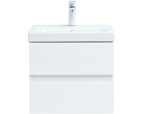 Тумба под раковину Aquanet Беркли 50 302347 подвесная Белый глянец