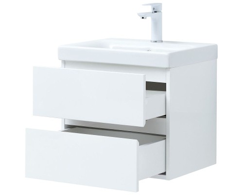 Тумба под раковину Aquanet Беркли 50 302347 подвесная Белый глянец