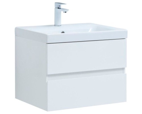 Тумба под раковину Aquanet Беркли 60 302349 подвесная Белый глянец